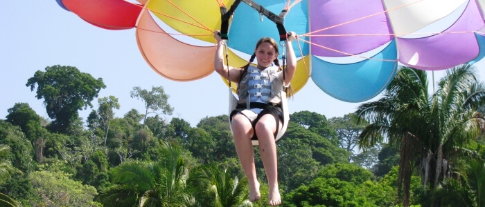 Try parasailing in Manuel Antonio beach during your Costa Rica vacation
