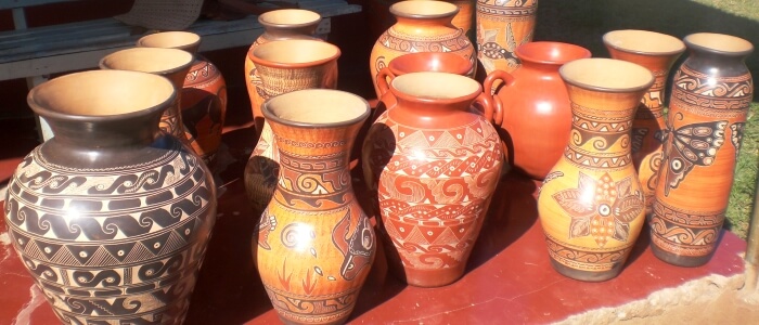 Folkloric artisans town pottery pieces